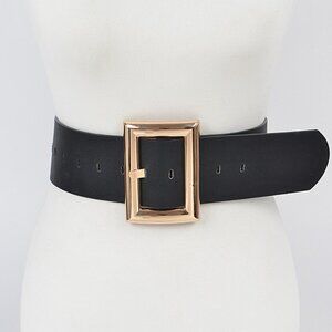 BNWT Plus Size Iconic Black Color Wide Belt Fashion Belt Black Belt